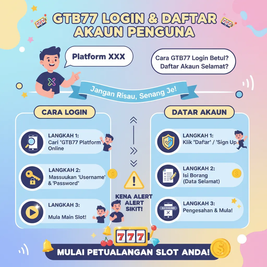 Cara GTB77 Login dan Daftar Akaun Pengguna