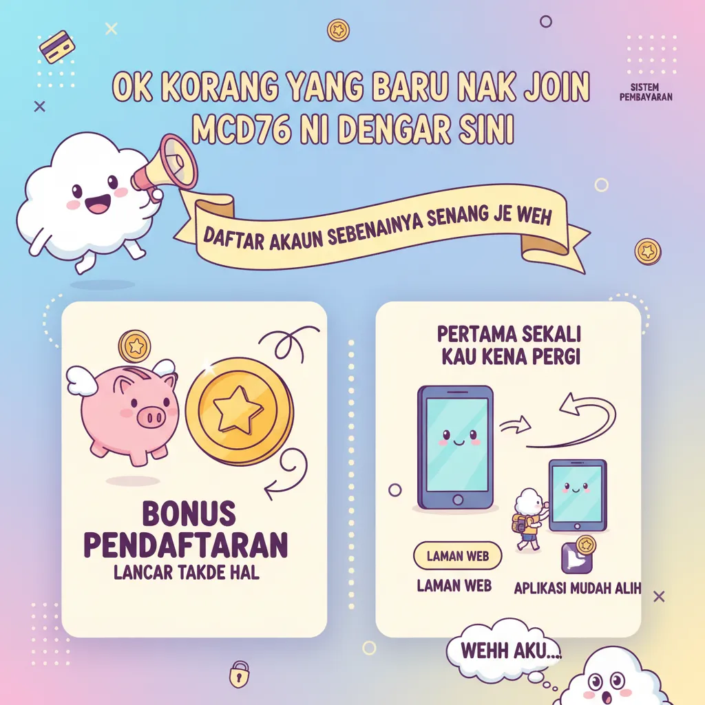 Cara Daftar Akaun mcd76 & Bonus Pendaftaran